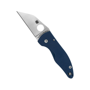 Spyderco MicroJimbo Pocket Knife 2.45" Wharncliffe CPM-SPY27 Satin Blade G-10 Handle Blue - Spyderco