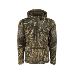 DRAKE Men's Ultimate Wader Quarter Zip Hoodie Mossy Oak Shadow Grass Habitat Medium