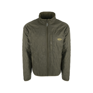 DRAKE Men's Delta Quilted Fleece Lined Jacket Olive Large