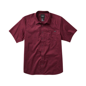 5.11 Men's Wyatt Print Short Sleeve Shirt Burgundy Reticle Print 2XL