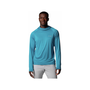 Columbia Men's PFG Solar Stream Elite II Hoodie Blue Echo 2XL - Columbia