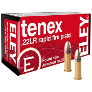 y Tenex Rapid Fire Pistol 22LR 40 Grain Round Nose Box Of 500 (10 Boxes Of 50) Ammo