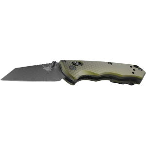 Benchmade Immunity Pocket Knife 2.49" Wharncliffe CPM-M4 Cerakote Blade Aluminum Handle Woodland Green - Benchmade