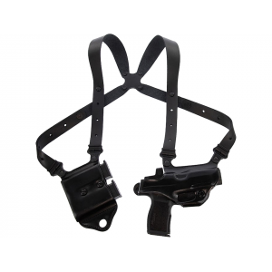 Galco Miami Classic II Shoulder Holster Right Hand Sig Sauer P365 Xmacro 3.1" Leather Black - Galco