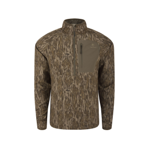 NON-TYPICAL Men's SWT Hybrid Half Zip Shirt Mossy Oak Bottomland Medium