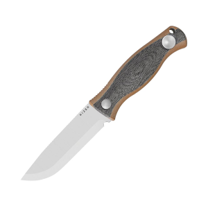 Kizer Polaris Fixed Blade Knife 4.23" Drop Point AEB-L Satin Blade G-10 Handle Black/Tan - Kizer