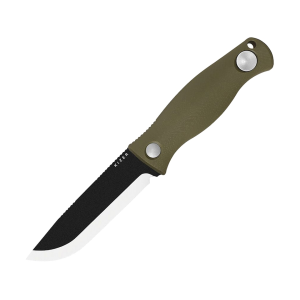 Kizer Polaris Fixed Blade Knife 4.23" Drop Point 1095 Black Blade G-10 Handle OD Green - Kizer