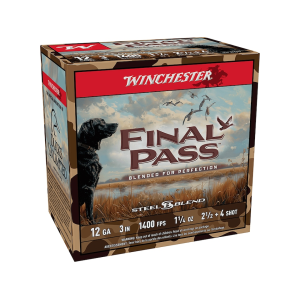 Winchester Final Pass 12 Gauge Ammo 3 #2-1/2 And #4 Steel Shot 1-1/4 Oz Case Of 250 (10 Boxes Of 25) chester Final Pass 12 Gauge 3 #2-1/2 And #4 Steel Shot 1-1/4 Oz Case Of 250 (10 Boxes Of 25) Ammo