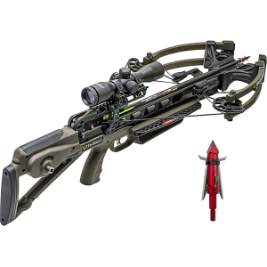 TenPoint Venom X Crossbow with Pro-View 400 Scope ACUslide Moss Green with Nemesis Broadheads
