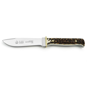PUMA Classic Series Hunter's Pal Fixed Blade Knife 4" Drop Point DIN 1.4116 Polished Blade Bone Handle Stag