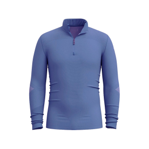 Smartwool Smartwool Men's Intraknit Thermal Quarter Zip Base Layer Shirt Charcoal/Nightfall Blue 2XL - $140.00 at MidwayUSA