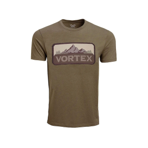 VORTEX OPTICS Men's Peakline Short Sleeve Crew Neck T Shirt Coyote Heather Large