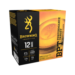 wning BPT Target 12 Gauge 2-3/4 #7-1/2 Lead Shot 1-1/8 Oz Case Of 250 (10 Boxes Of 25) Ammo