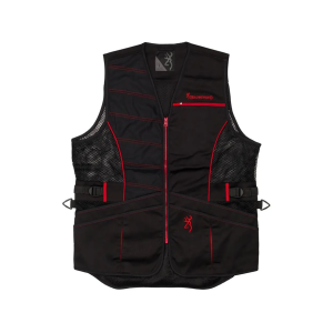 Browning Men's Ace Shooting Vest Polyester Black/Red Medium - Browning