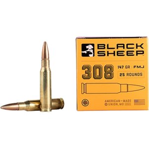ck Sheep 308 Winchester 147 Grain Full Metal Jacket Box Of 25 Ammo