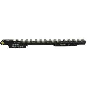 Precision Hardcore Gear Tru Level 1-Piece 20 MOA Elevated Picatinny Scope Base Remington 700 Short Action with Integral Bubble Level Matte Black - Precision Hardcore Gear
