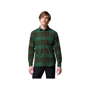 Columbia Men's Pitchstone Heavyweight Flannel Shirt Greenscape Macro Buffalo Tartan Medium - Columbia