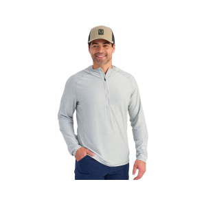 Huk Men's Atoll Quarter Zip Hoodie Harbor Mist Medium - Huk