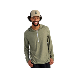 Huk Men's Atoll Quarter Zip Hoodie Moss 2XL - Huk