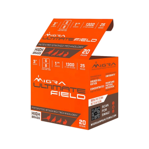 ra Ultimate Field High Brass 20 Gauge 3 #6 And #8 Lead Shot 1-3/8 Oz Case Of 250 (10 Boxes Of 25) Ammo