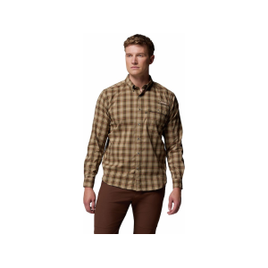 Columbia Men's Sharptail Long Sleeve Shirt Surplus Green Triple Check XL - Columbia