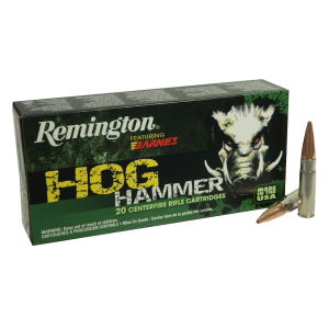 ington Hog Hammer 300 AAC Blackout 130 Grain Barnes Triple-Shock X Solid Hollow Point Lead Free Box Of 20 Ammo