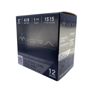 Migra Migra Field 12 Gauge Ammo 2-3/4" #4 and #6 Lead Shot 1-1/4 oz Box of 25 - Migra Ammunition