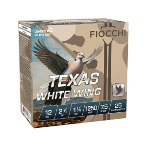 cchi Texas White Wing 12 Gauge 2 3/4 #7-1/2 Lead Shot 1-1/8 Oz Case Of 200 Ammo