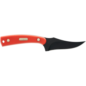 Old Timer Sharpfinger Fixed Blade Knife 3.3" Clip Point 7Cr17MoV Stainless Black Oxide Blade Polymer Handle Orange - Old Timer