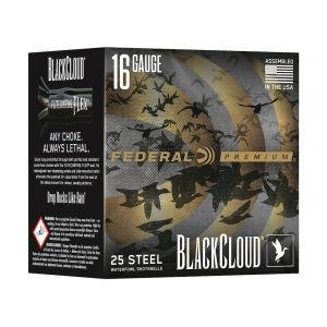 eral Premium Black Cloud Waterfowl 16 Gauge 2-3/4 #2 Steel Shot 7/8 Oz Case Of 250 (10 Boxes Of 25) Ammo