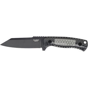 KA-BAR Cool Name Fixed Blade Knife 4.625" Reverse Tanto 1095 Cro-Van Black Blade Polycarbonate/VersaFlex Handle Gray - Ka-Bar