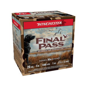 Winchester Final Pass 20 Gauge Ammo 3 #2-1/2 And #4 Steel Shot 1 Oz Case Of 250 (10 Boxes Of 25) chester Final Pass 20 Gauge 3 #2-1/2 And #4 Steel Shot 1 Oz Case Of 250 (10 Boxes Of 25) Ammo