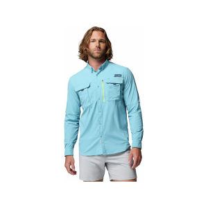 Columbia Men's Bahama Elite Long Sleeve Shirt Vintage Blue 2XL - Columbia