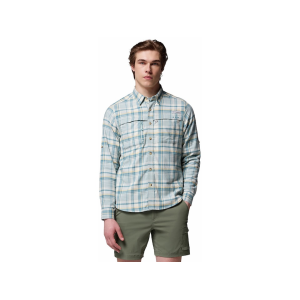 Columbia Men's Wild Cast Shirt Crushed Blue Backwater Tartan XL - Columbia