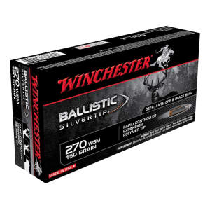 WINCHESTER Ballistic Silvertip 270 WINCHESTER Short Magnum (wsm) Ammo 150 Grain Polymer Tip Box Of 20