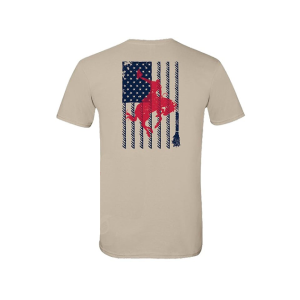 HOOEY Men's Bronc Flag Short Sleeve T Shirt Sand XL