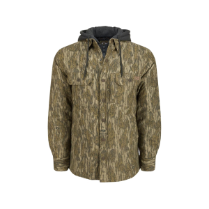 Drake Men's Campfire Flannel Shirt Jacket Mossy Oak Bottomland Large - Drake