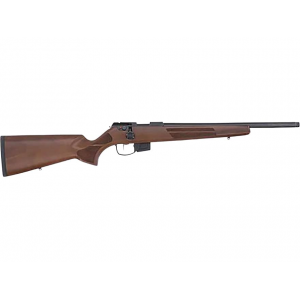 Anschutz 1761 HB Bolt Action Rifle 17 Hornady Magnum Rimfire (HMR) 18" Blued Threaded Barrel Blued Frame Walnut Field Stock - Anschutz