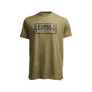 LEUPOLD Men's Premium Optics Short Sleeve T Shirt Light Olive Medium