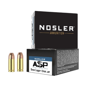 ler ASP 9mm Luger 124 Grain Jacketed Hollow Point Box Of 20 Ammo