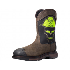 ARIAT Workhog XT VenTek Carbon Toe Work Boots Leather Iron Coffee Men's 8 EE