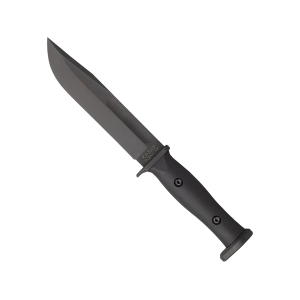 KA-BAR Slabby Fixed Blade Knife 6.86" Clip Point 1095 Cro-Van Black Blade Glass Reinforced Nylon (GRN) Handle Black - Ka-Bar