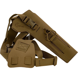 Cole-Tac Varmint Wrangler Chest Holster Right Hand Browning Buck Mark, Ruger Mark I, II, III, IV, S&W M&P Rimfire Nylon Coyote Brown - Cole-Tac