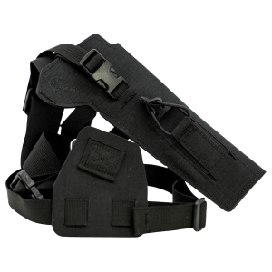 Cole-Tac Varmint Wrangler Chest Holster Right Hand Browning Buck Mark, Ruger Mark I, II, III, IV, S&W M&P Rimfire Nylon Black - Cole-Tac