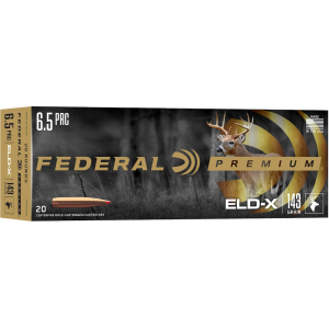 eral Premium 6.5 PRC 143 Grain Hornady ELD-X Polymer Tip Box Of 20 Ammo