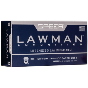 Speer Lawman 9mm Luger Ammo 100 Grain Frangible Flat Nose Box of 50 - Speer
