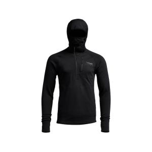 SITKA GEAR Men's Core 330 Long Sleeve Hoodie Merino Wool Base Layer Shirt Sitka Black Medium