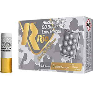  Royal Buck Low Recoil 12 Gauge 2-3/4 #00 Buckshot 9 Pellets Case Of 250 (50 Boxes Of 5) Ammo