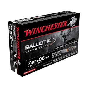 chester Ballistic Silvertip 7mm-08 Remington 140 Grain Polymer Tip Box Of 20 Ammo