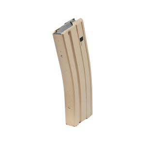 AR-STONER SS Magazine AR-15 223 Remington, 5.56x45mm, 300 AAC Blackout, 30-Round Curved Body with Anti Tilt Follower Stainless Steel Flat Dark Earth